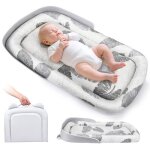 R�ducteur de lit b�b� 85x45cm100% coton r�ducteur b�b�baby nest cocoon lit avec housse amovible lavable ...