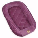 Reducteur de lit b�b� cocons pimko nid de b�b�s nouveau - n� avec velour baby nest - royal rosa