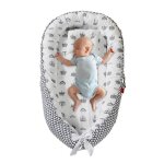 R�ducteur lit b�b� - pliable - nid de couchage b�b� en coton pur lavable cocon de b�b� base en mousse ...
