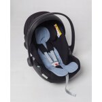 Reducteur siege auto simple wool piapimo - insert en lin antipathien 0 - 13kg bleu