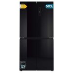 Cecotec r�frig�rateur 4 portes verre noir total no frost bolero coolmarket 4d 503 black glass e 503 litres ...
