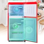 R�frig�rateur classique � deux porte volume total 6022 - 27�c 13�c rouge