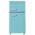 Réfrigérateur classique rétro frigo 72l double porte + congélateur 21l - led - 120kwh / an - cyan - classe ... Réfrigérateur classique rétro frigo 72l double porte + congélateur 21l - led - 120kwh / an - cyan - classe ...