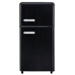 Réfrigérateur classique rétro frigo 72l double porte - congélateur 21l - led - 120kwh / an - noir - classe ... Réfrigérateur classique rétro frigo 72l double porte - congélateur 21l - led - 120kwh / an - noir - classe ...