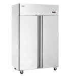 R�frig�rateur commercial 1100 l - vevor - armoire r�frig�r�e positive � port�e de main 2 portes en inox ...