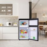 Gutent r�frig�rateur 72 l double porte (cong�lateur 21 l / r�frig�rateur 51 l) classe e - noir