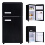 Réfrigérateur mini congélateur haut - 2 portes 92 l (21 + 31) - l 45cm x h 91cm - noir Réfrigérateur mini congélateur haut - 2 portes 92 l (21 + 31) - l 45cm x h 91cm - noir
