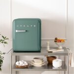 R�frig�rateur r�tro - create - 48l - vert sauge - esth�tique ann�es 50