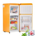 Rfrigrateur rtro jaune 60l - 38l froid + 22l conglo & 2 portes - classe e 102kwh / an - r600a cologique ...