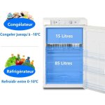 Rfrigrateur  trois mlanges - smad - 12v / 220v / gaz - 100l - frigo gaz avec conglateur - porte ...