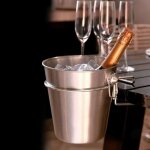 Refroidisseur de champagne - excellent houseware - argent� - acier inoxydable - support inclus - mixte ...