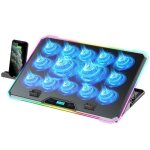 Refroidisseur pour ordinateur portable 14 ventilateurs refroidissement rapide �clairage rgb design ergonomique ...