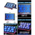 Refroidisseur pc portable - spirit of gamer - airblade - 13 ventilateurs - 2 ports usb - led rgb