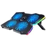 Refroidisseur pc portable - ventilateur pc - rgb - 4 ventilateurs silencieux - convient pour 14 - 16 ...