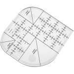 R�gle courbe pour quilting - ulisem - angles arrondis - graduations 45� et 90� - souple et r�sistant