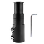 Rehausse potence guidon v�lo - 1 pi�ce 286mm alliage aluminium r�glable - noir - convient pour v�lo route ...