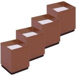 Rehausseur de meubles - acier - lot de 4 - supporte 10000 livres - hauteur 5 cm - marron brun brun pied ... Rehausseur de meubles - acier - lot de 4 - supporte 10000 livres - hauteur 5 cm - marron brun brun pied ...