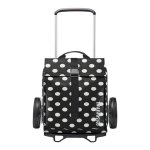 Reisenthel chariot de courses noir blanc pour femme et homme - citycruiser dots white 290252