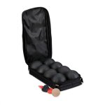 Reladays boule de ptanque lot de 8 boules mtalliques avec cochonnet et mesureur set en acier et nylon ...