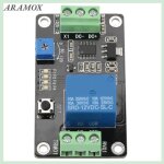 Relais temporisé - aramox - modèle 555 - dc 12v - réglage de 01s à 120s - auto - verrouillage Relais temporisé - aramox - modèle 555 - dc 12v - réglage de 01s à 120s - auto - verrouillage