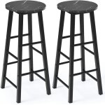 Relax4life lot de 2 tabourets de bar tabouret de comptoir en imitation marbre chaises de bar hauteur ...