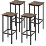 Relax4life lot de 4 tabouret de bar avec repose - pieds assise 65cm chaise industriel charge 150kg pour ... Relax4life lot de 4 tabouret de bar avec repose - pieds assise 65cm chaise industriel charge 150kg pour ...