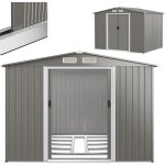 Abri de jardin en m�tal 97m3 - relax4life - t�le d?acier galvanis�e - double porte coulissante - 4 volets ...