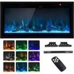 Relax4life chemine lectrique 750w / 1500w avec effet flamme minuterie tlcommande montage mural / ...