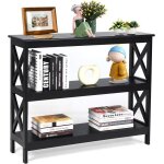 Relax4life console dentr�e 3 niveaux avec renforts en forme de x table de salon avec �tag�re de rangement ...