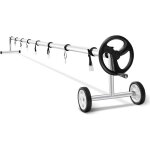 Relax4life enrouleur de bche  bulles extensible rglable de 165 - 7m enrouleur de piscine mobile 8 ...
