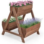 Relax4life jardinière surélevée à Échelle avec 3 bac à fleurs carré potager en a trous de drainage pour ... Relax4life jardinière surélevée à Échelle avec 3 bac à fleurs carré potager en a trous de drainage pour ...