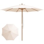 Relax4life parasol de jardin dia 300 cm hydrofuge parasol rond pour march� / balcon / terrasse beige