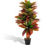 Relax4life plante artificielle 100 cm arbre croton artificiel avec tronc bois naturel d�coration maison ...