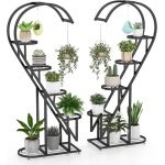 Relax4life porte - plante en forme de c?ur 5 niveaux tagre  fleurs avec crochet de suspension intrieur ...