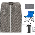 Relax4life sauna  vapeur pliable 3l cabine de sauna 1000w avec chaise tente de sauna portable temps ...