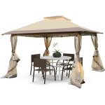 Relax4life tonnelle de jardin pliant 36 x 36m en tissu oxford 4 parois & double toit hauteur réglable ... Relax4life tonnelle de jardin pliant 36 x 36m en tissu oxford 4 parois & double toit hauteur réglable ...