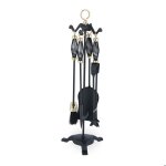Relaxdays 5 pièces pour la cheminée pelle balai pince & serviteur fer accessoires poêle à bois noir - ... Relaxdays 5 pièces pour la cheminée pelle balai pince & serviteur fer accessoires poêle à bois noir - ...