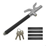 Relaxdays antivol de volant pour voiture protection antivol r�glable universel acier noir / argent