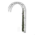 Relaxdays arche de jardin m�tal pour le mur h x l x p : 245 x 130 x 36 cm pour plantes grimpantes noire ...