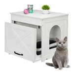 Relaxdays armoire pour liti�re pour chat cache - liti�re tiroir coulissant h x l x p : 535 x 60 x 515 ...