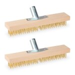 Relaxdays balais m�talliques lot de 2 retirer mousse & salet� brosses de rechange jardin & terrasse nature ...