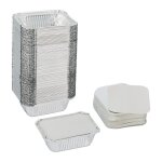 Relaxdays barquettes en aluminium avec couvercle 100 units 260 ml pour cuisson & grillades rcipients ...