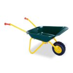 Relaxdays brouette pour enfants poignes gommes h x l x p : 43 x 74 x 36 cm mtal plastique vert