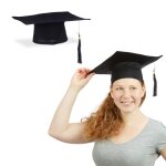 Relaxdays chapeau de diplm lot de 2 toque dtudiant avec pompon pour remise des diplmes soire dguise ...
