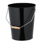 Relaxdays charbonnire avec poigne 14 litres seau  charbon briquettes accessoires chemine stockage ...