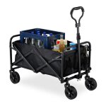 Relaxdays chariot à roulettes pliable poignée pratique bras télescopique pour le camping ou la plage ... Relaxdays chariot à roulettes pliable poignée pratique bras télescopique pour le camping ou la plage ...