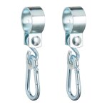 Relaxdays crochet de balan�oire lot de 2 avec mousqueton fixation chaise suspendue 50 mm fer inoxydable ...