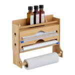 Relaxdays distributeur papier aluminium et film alimentaire 3 en 1 porte - rouleaux mural bambou 305x365x12cm ... Relaxdays distributeur papier aluminium et film alimentaire 3 en 1 porte - rouleaux mural bambou 305x365x12cm ...