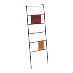 Relaxdays �chelle porte - serviettes 6 barres spacieuses h x l x p : 1605 x 555 x 10 cm salle de bain ...