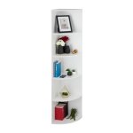Relaxdays etag�re d?angle 5 casiers livres d�cor salon cuisine corridor meuble droit hlp:180x57x40 cmblanc ...